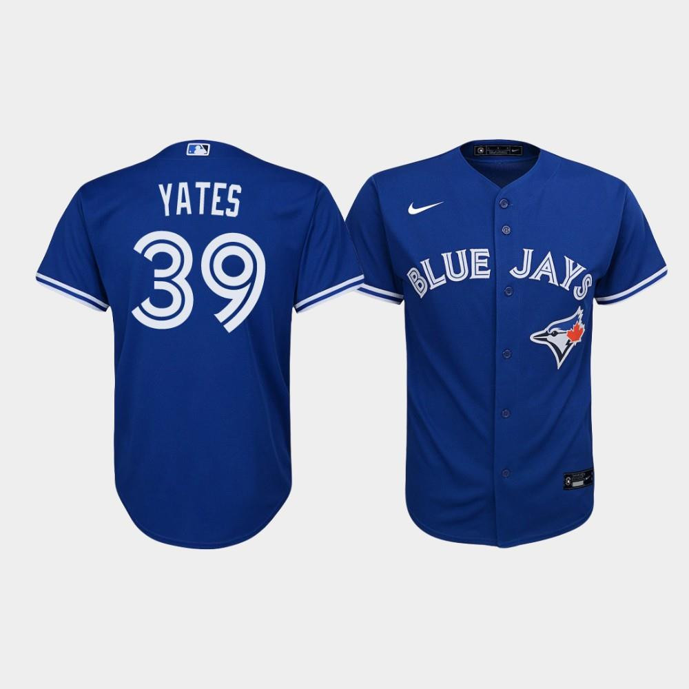 Drinkwearmerch Youth Toronto Blue Jays Kirby Yates 39 Royal Alternate Jersey Jersey